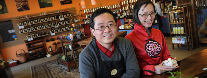 Business: Ku Cha and wife, Leeds grads