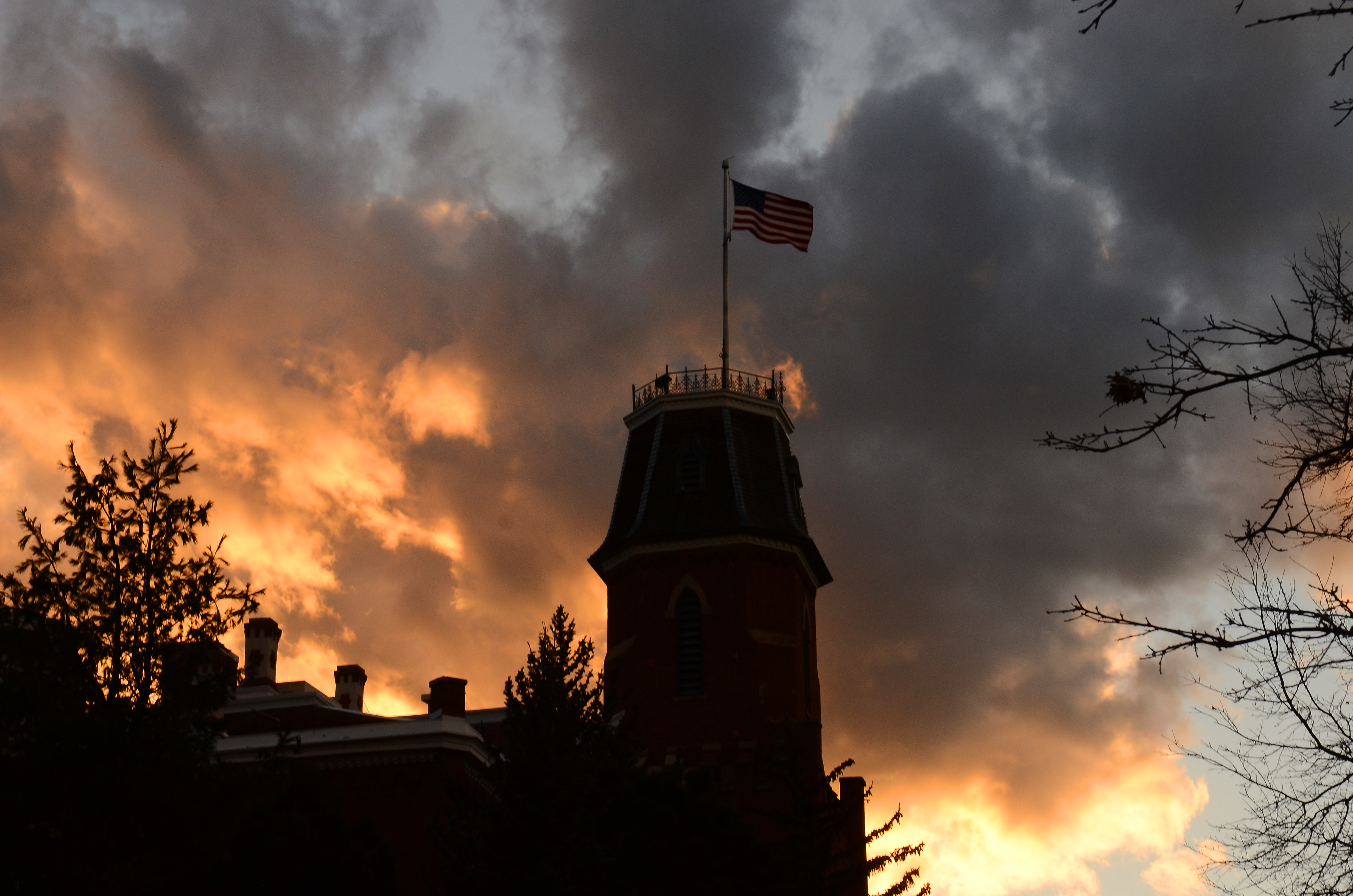 Old Main at dusk